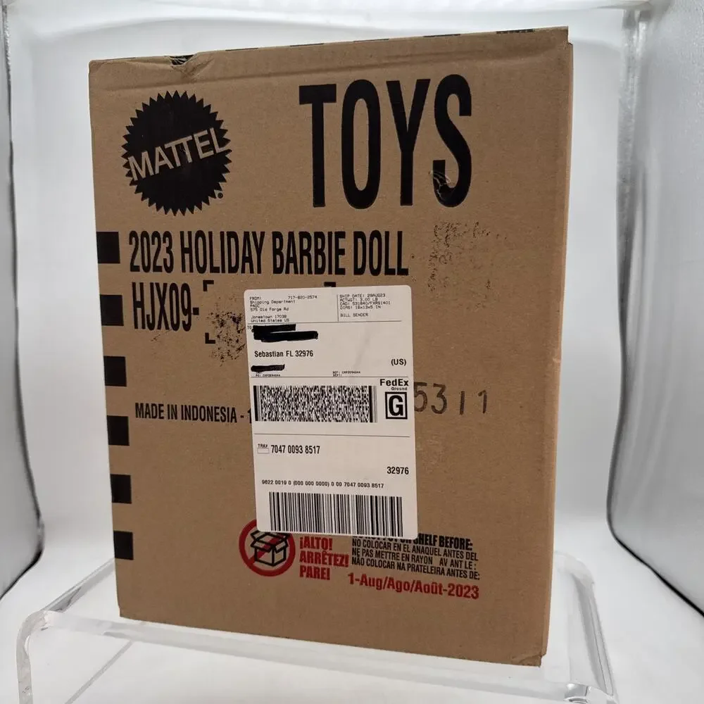 2023 MATTEL HJX09-9993 35th HOLIDAY BARBIE Still Sealed In Original Shipping Box